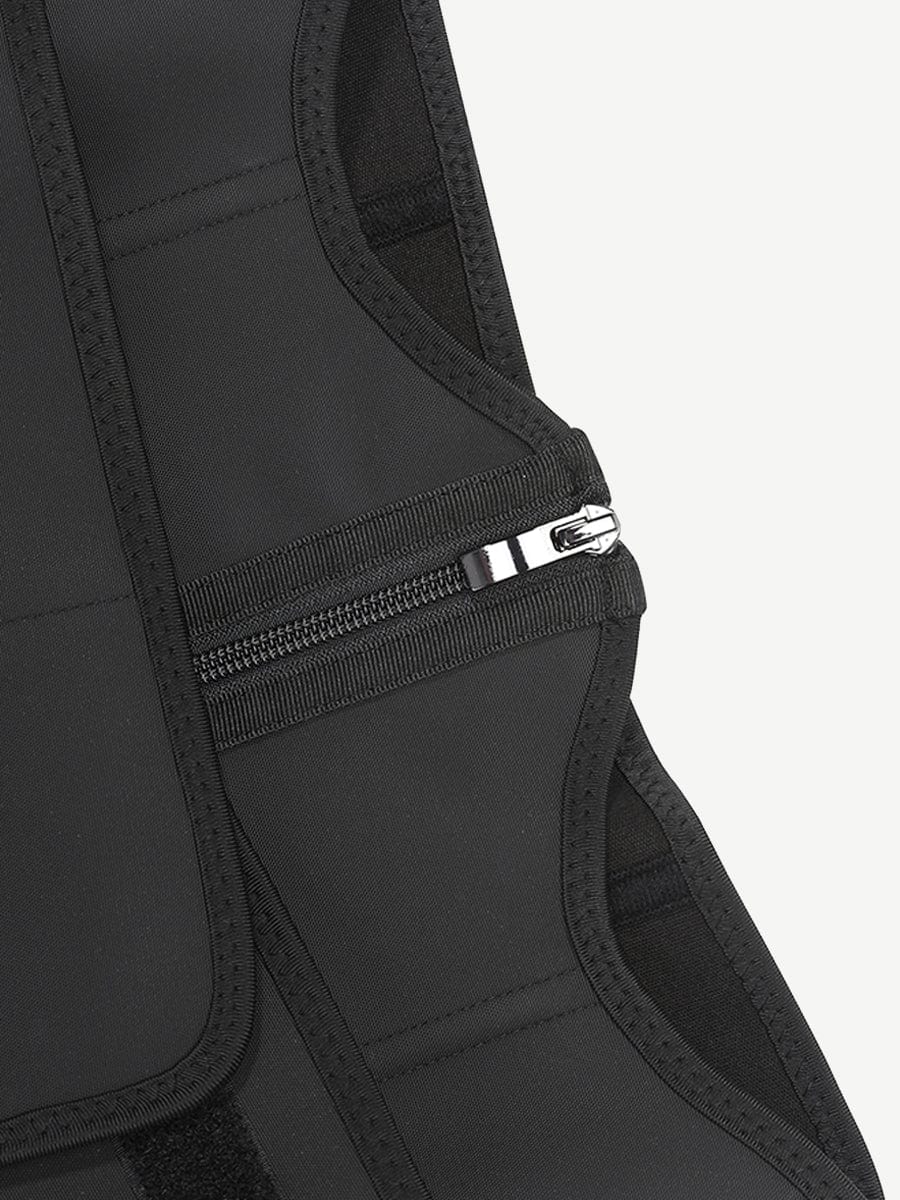 Ultimate Black Bust Support Latex Waist Trainer with Belt - Firm Control