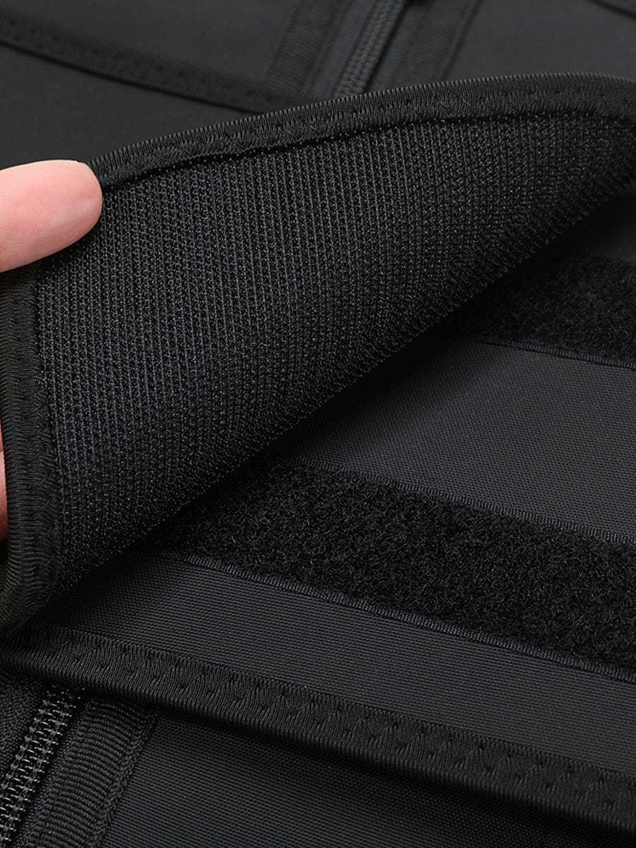 Ultimate Black Bust Support Latex Waist Trainer with Belt - Firm Control