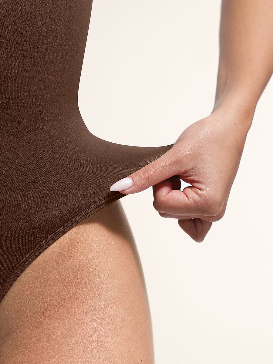 Seamless Plunge Bodysuit - Enhance Your Curves with Hidden Clips