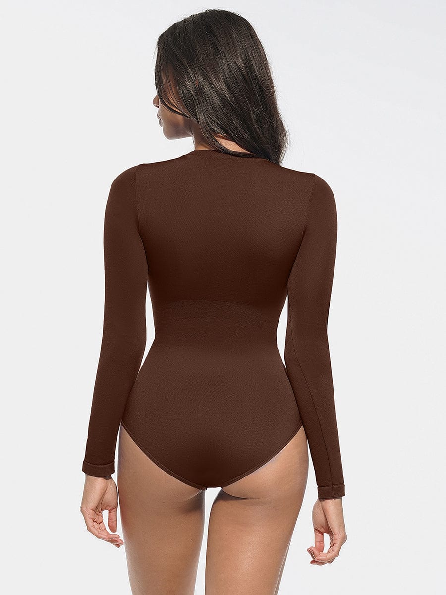 Seamless Round Neck Snap Crotch Bodysuit