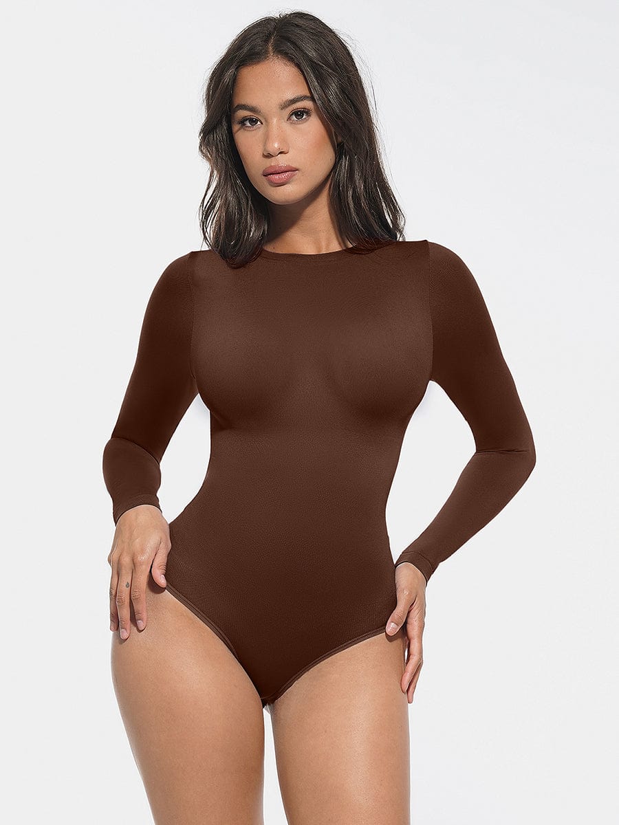 Seamless Round Neck Snap Crotch Bodysuit