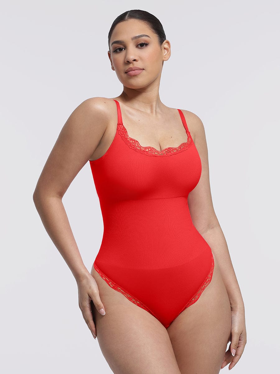 Seamless Lace Shaping Thong Bodysuit for Ultimate Comfort