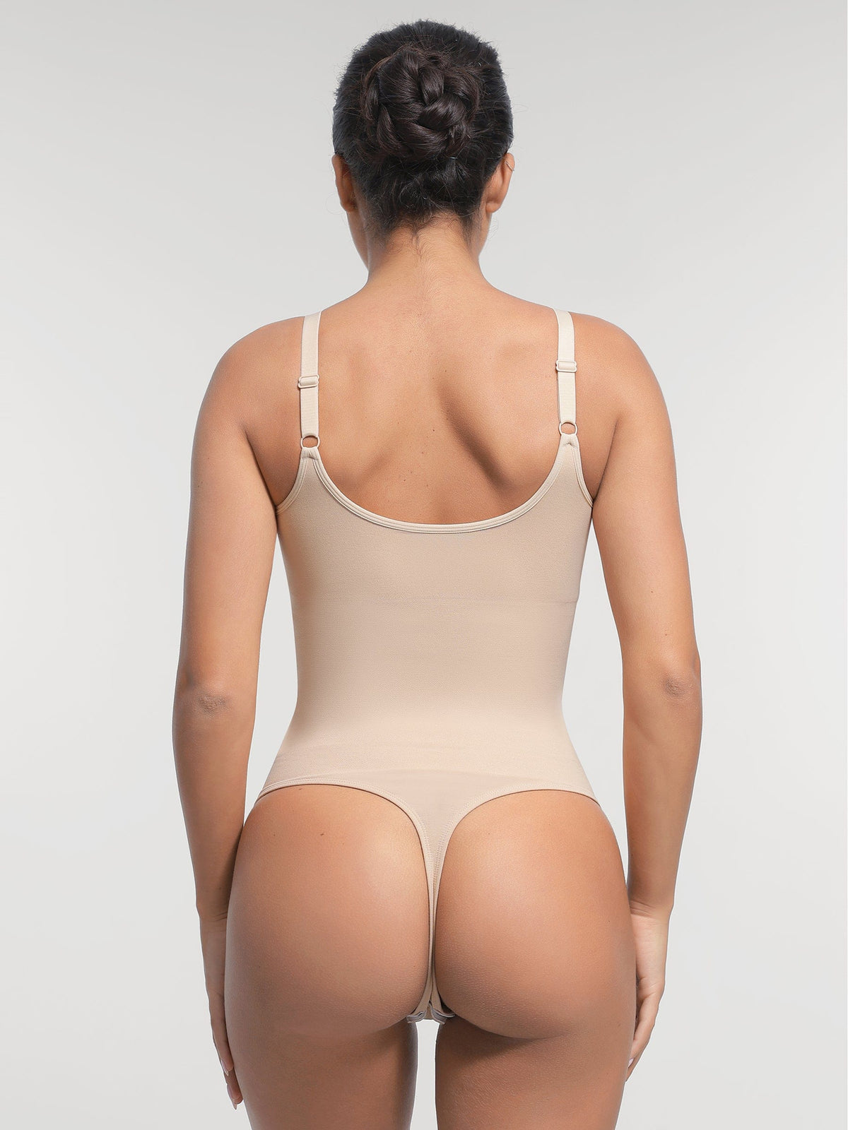 Seamless Thong Bodysuit with Built-in Bra & Tummy Control