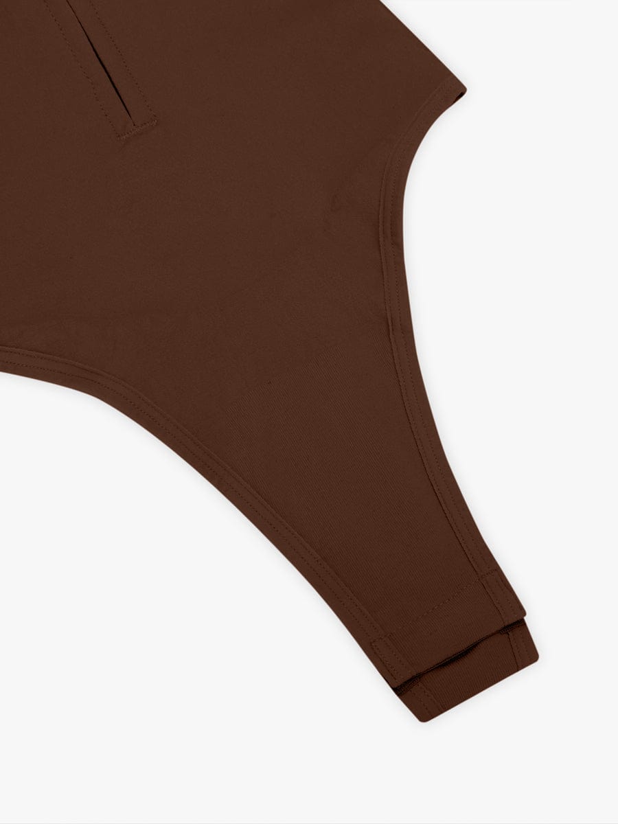 Seamless Plunge Bodysuit - Enhance Your Curves with Hidden Clips