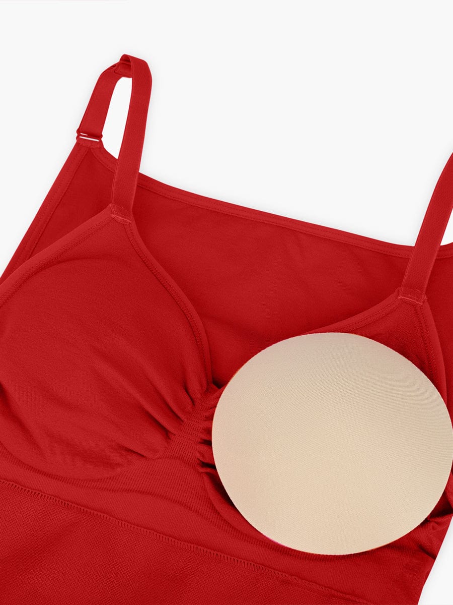 Seamless Shaping Cami Thong Bodysuit with Removable Support Pads