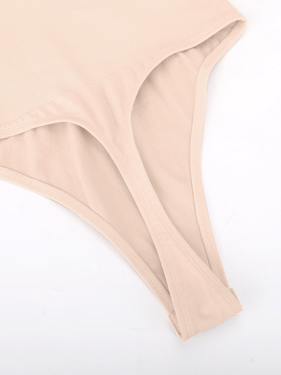 Seamless Thong Bodysuit with Built-in Bra & Tummy Control