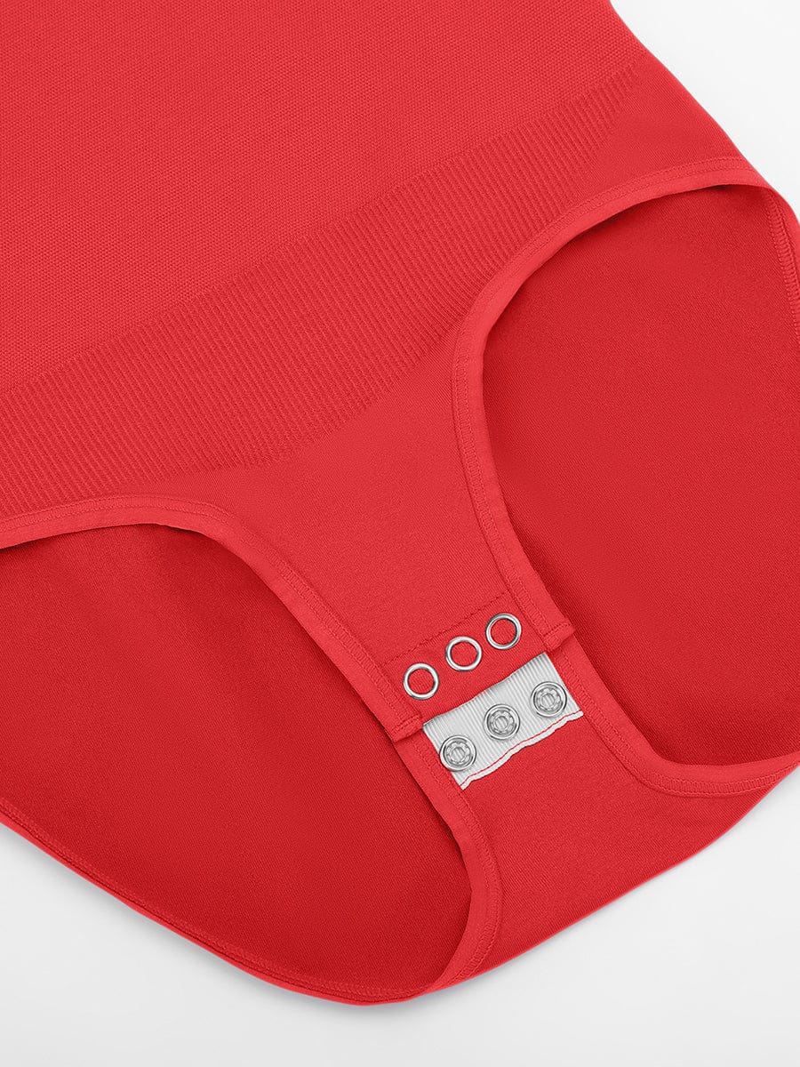 Seamless Round Neck Snap Crotch Bodysuit