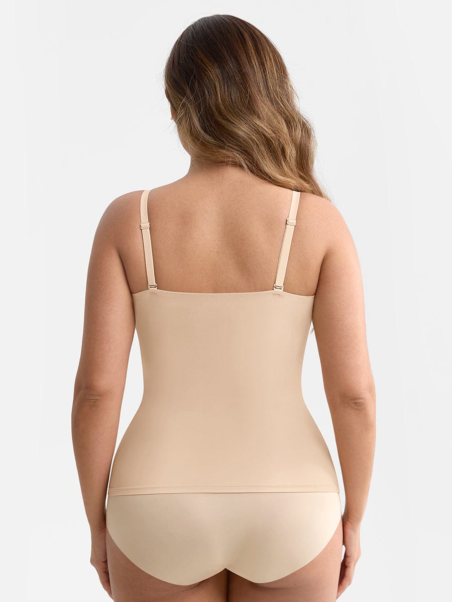 Scoop Neck Tank Top with Light Shaping & Anti-Sheer Lining