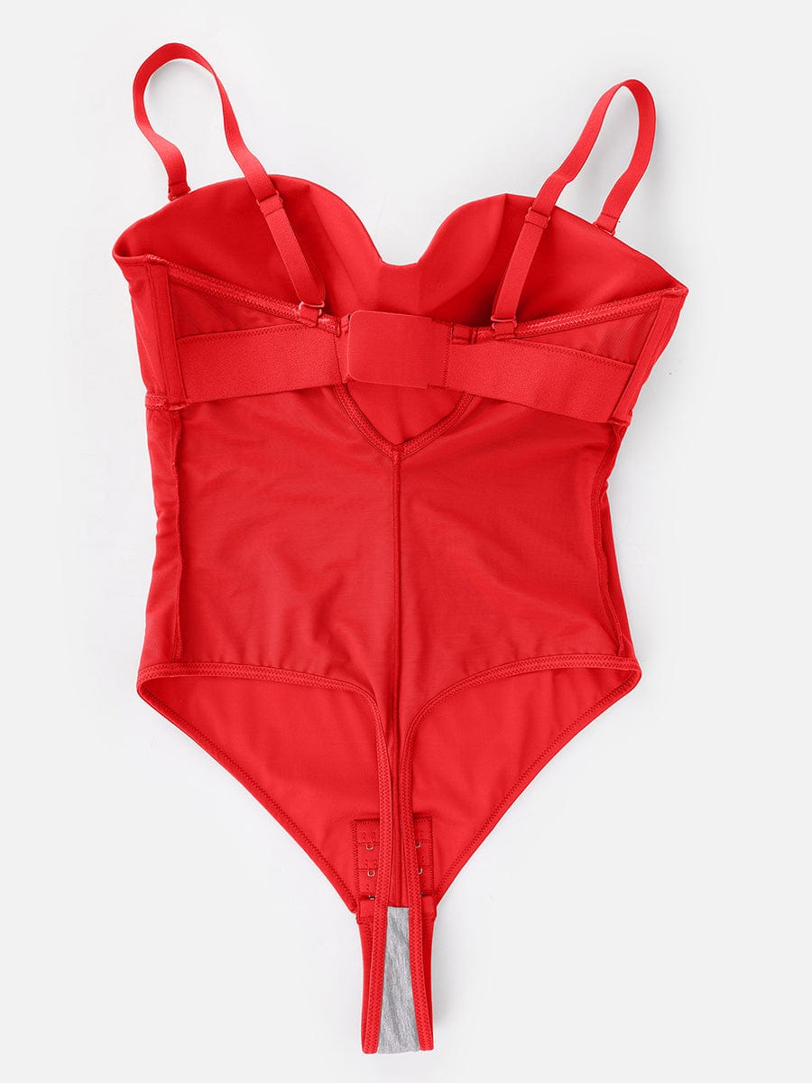 Elegant Strapless Underwire Shaping Bodysuit Thong