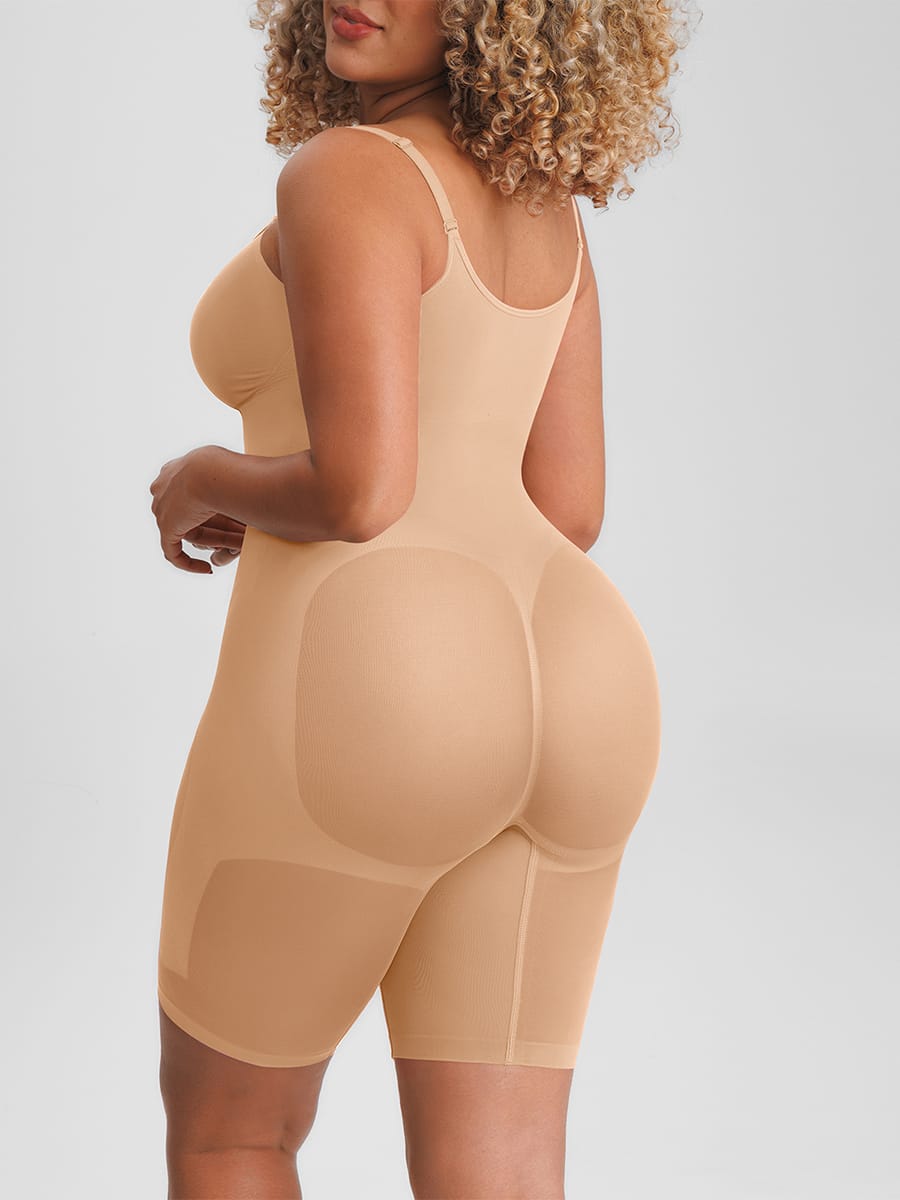 Invisible Zip Seamless Bodysuit: Tummy Control & Butt Lift