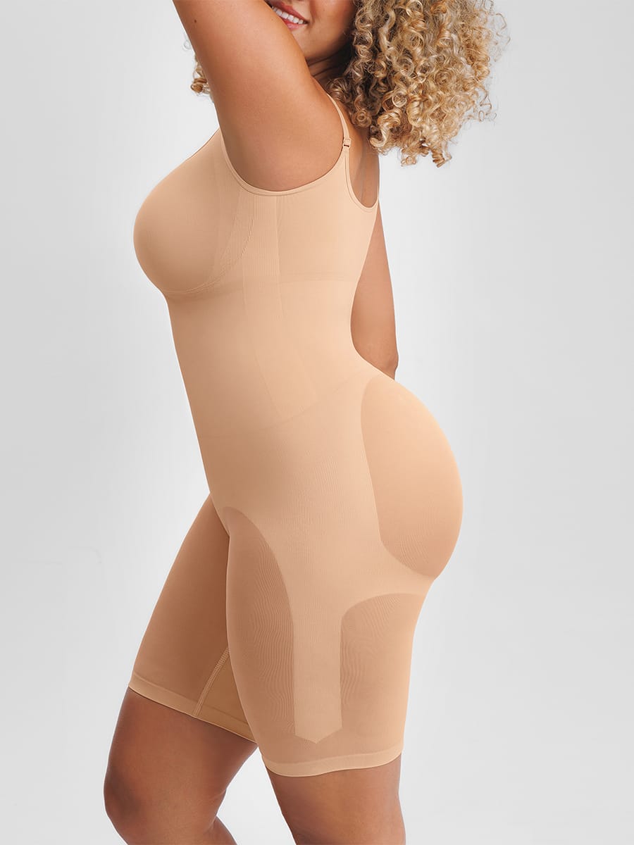 Invisible Zip Seamless Bodysuit: Tummy Control & Butt Lift