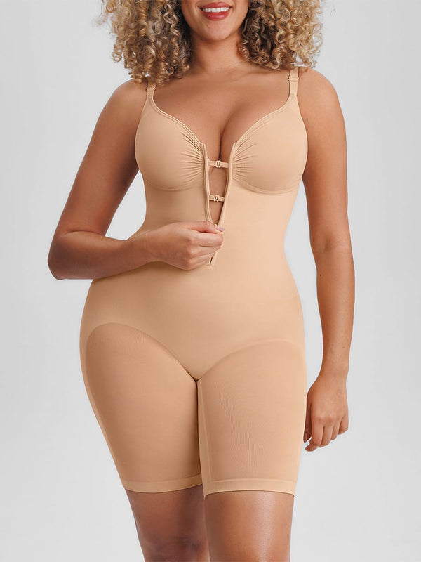 Invisible Zip Seamless Bodysuit: Tummy Control & Butt Lift