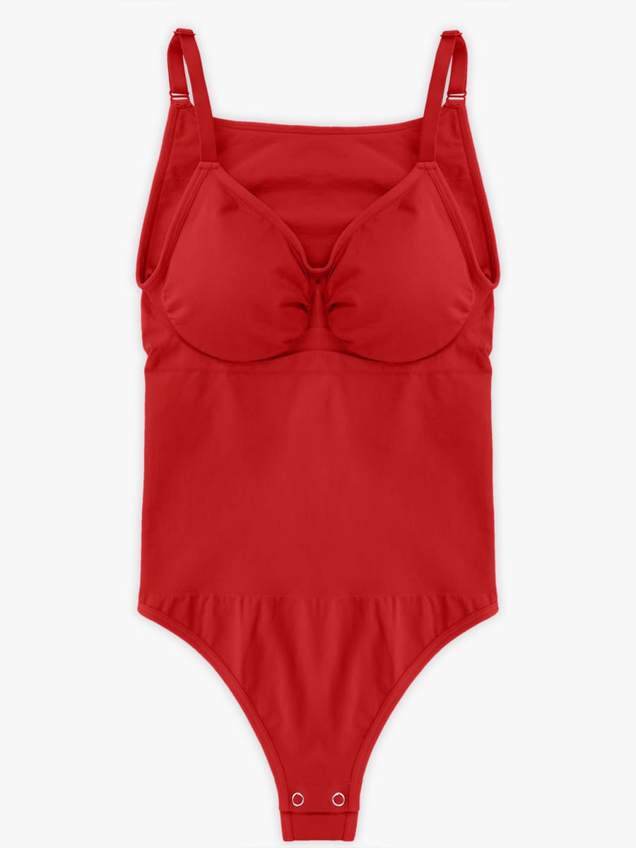 Seamless Shaping Cami Thong Bodysuit with Removable Support Pads