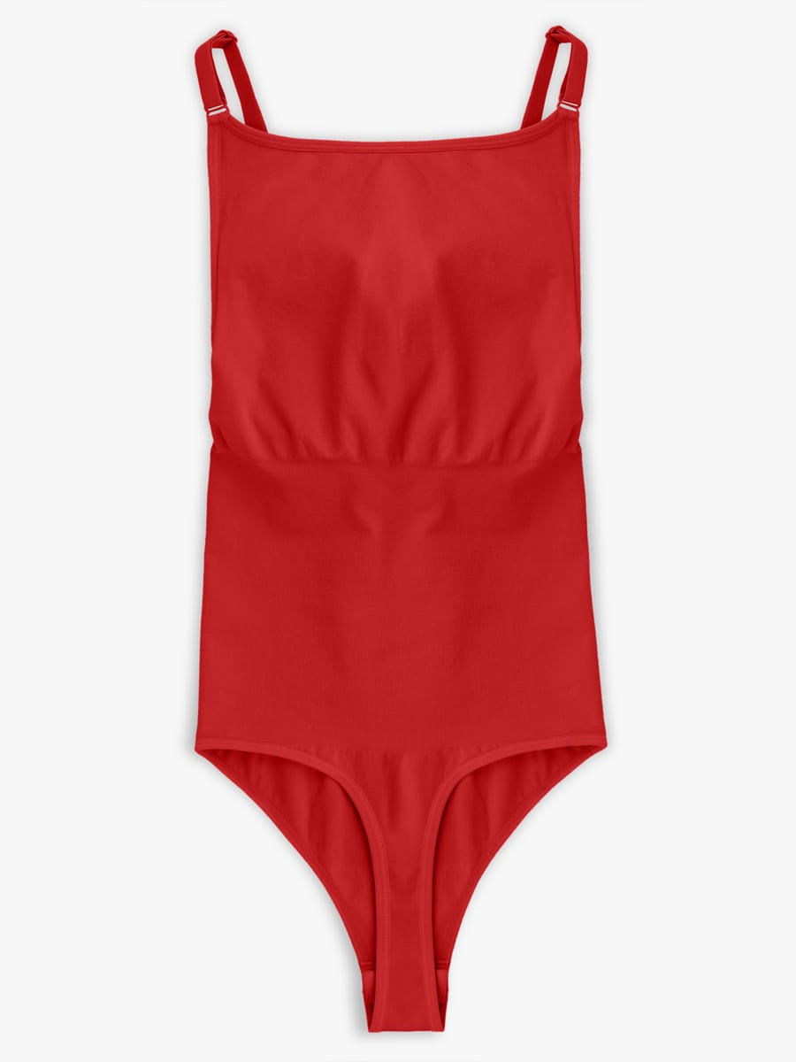 Seamless Shaping Cami Thong Bodysuit with Removable Support Pads