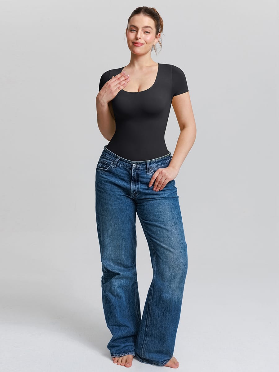 Seamless Scoop Neck Bodysuit - Buttery Soft Tummy Control