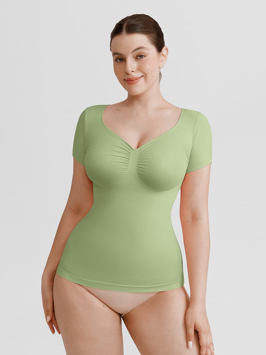 Seamless Bust-Support Cami with Tummy Control