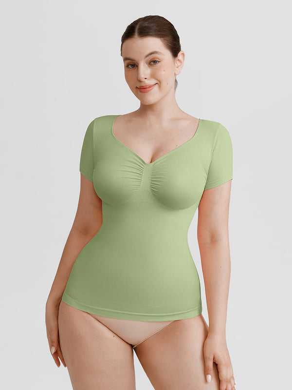 Seamless Bust-Support Cami with Tummy Control