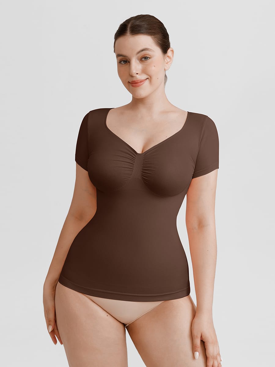 Seamless Bust-Support Cami with Tummy Control