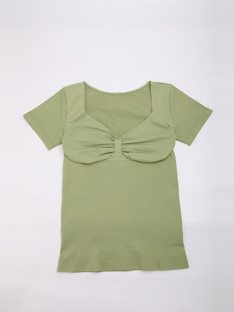 Seamless Bust-Support Cami with Tummy Control