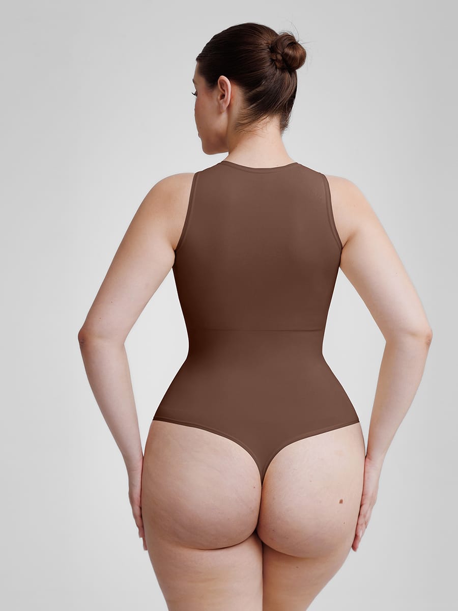 Eco-Friendly Seamless Thong Bodysuit - Ultimate Comfort & Control