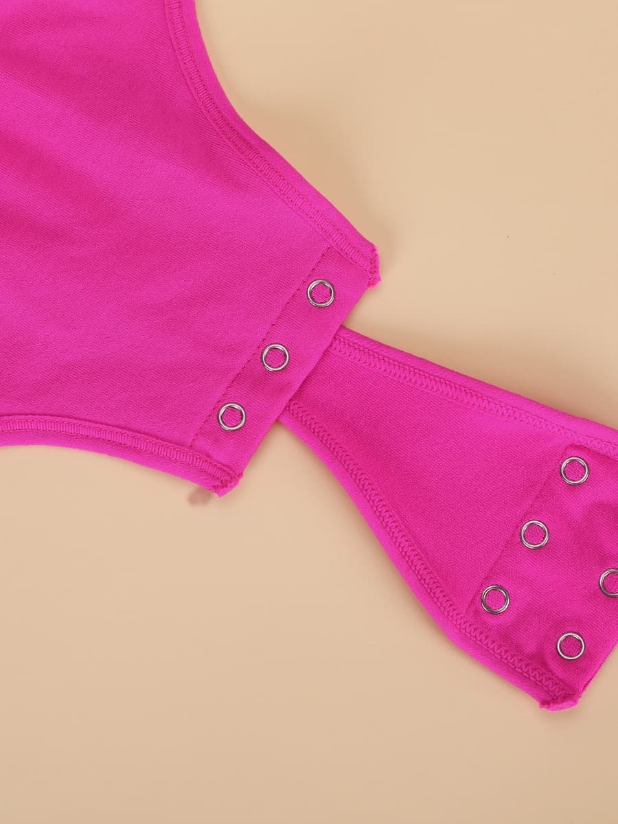 Seamless Elegance: Short-Sleeved Thong Bodysuit