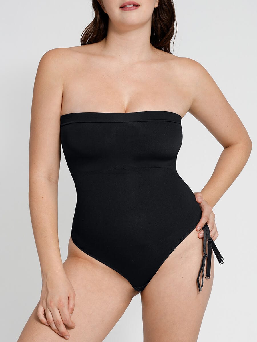 Eco-Friendly Thong Bodysuit with Removable Straps
