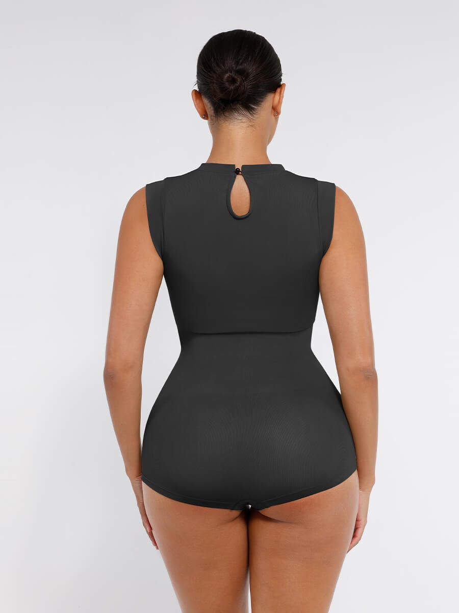 Elegant Seamless Cap Sleeve Shaping Bodysuit