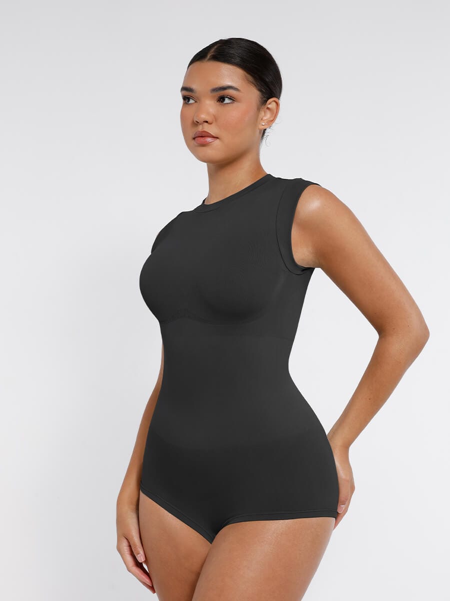 Elegant Seamless Cap Sleeve Shaping Bodysuit