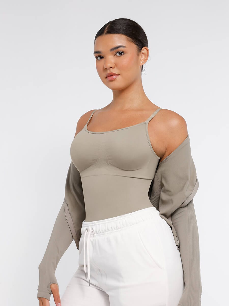 Seamless Waist & Tummy Control Shapewear Bodysuit with Adjustable Straps