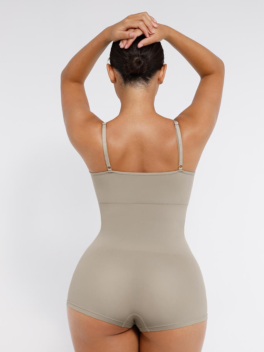 Seamless Waist & Tummy Control Shapewear Bodysuit with Adjustable Straps