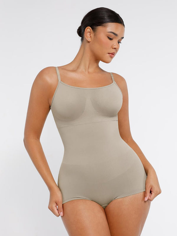 Seamless Waist & Tummy Control Shapewear Bodysuit with Adjustable Straps