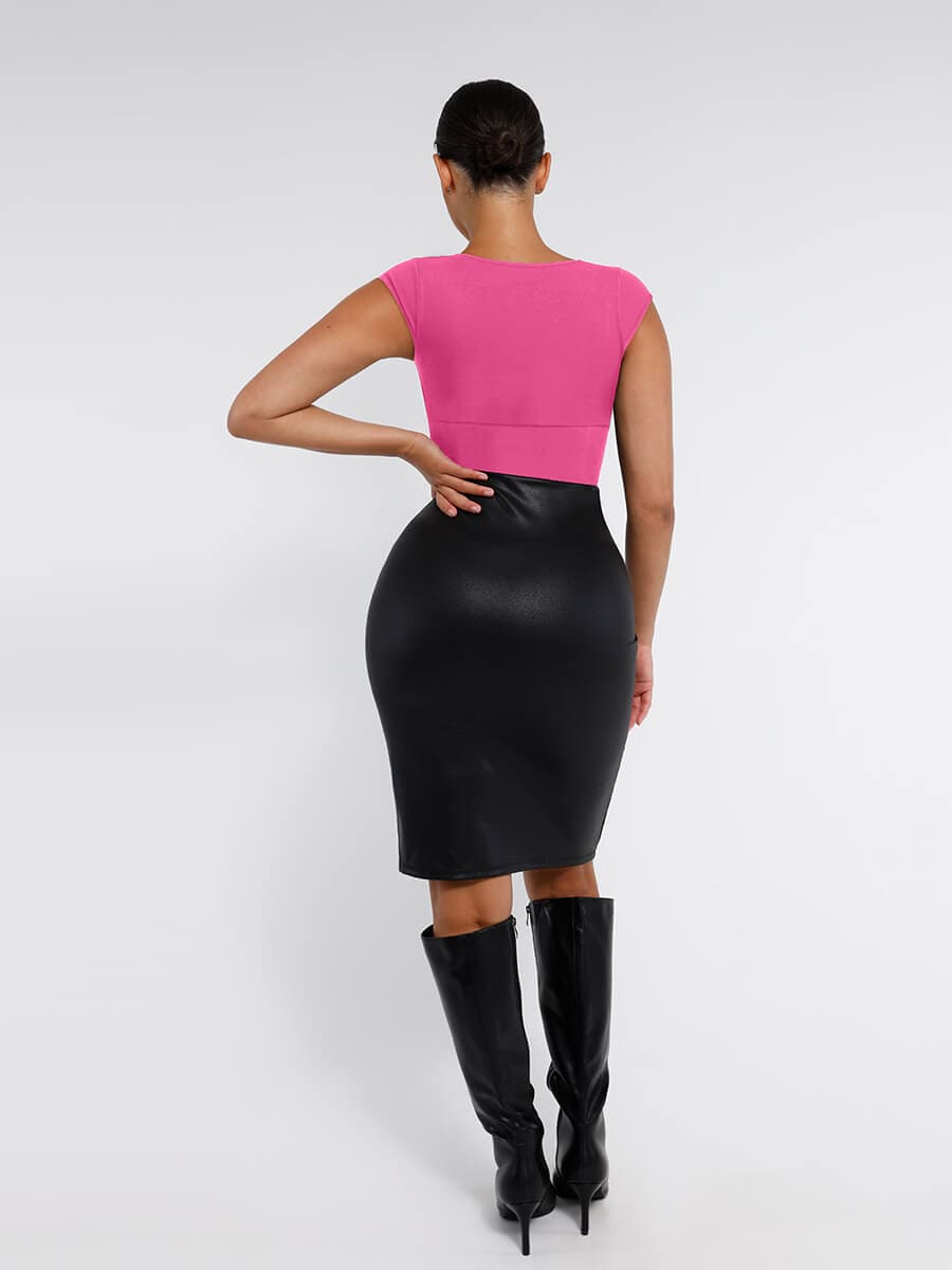 Seamless Deep V Tummy Control Thong Bodysuit