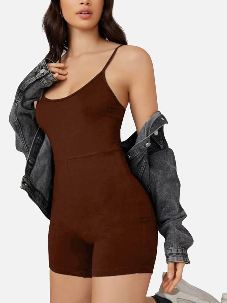 Mid-Thigh Breathable Shaping Romper for Ultimate Comfort