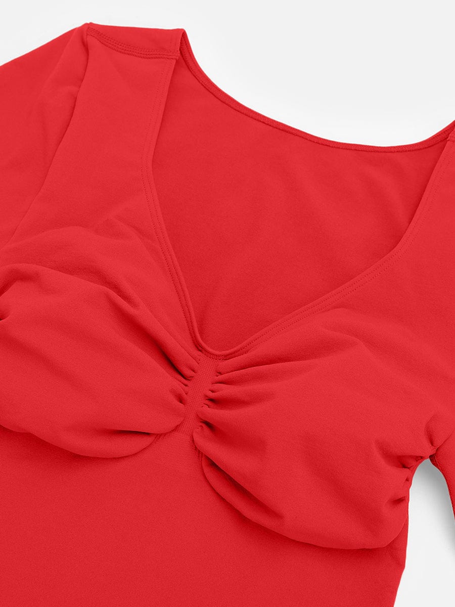 Seamless Long Sleeve Comfort & Control Thong Bodysuit