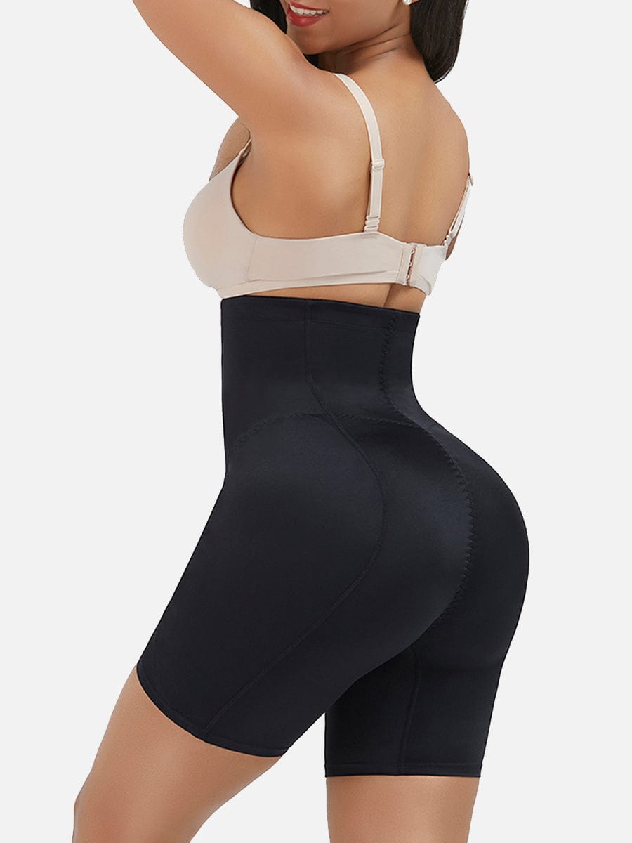 High-Waist Tummy Control Shapewear with Removable Hip Enhancers