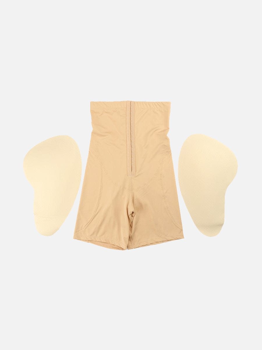 High-Waist Tummy Control Shapewear with Removable Hip Enhancers