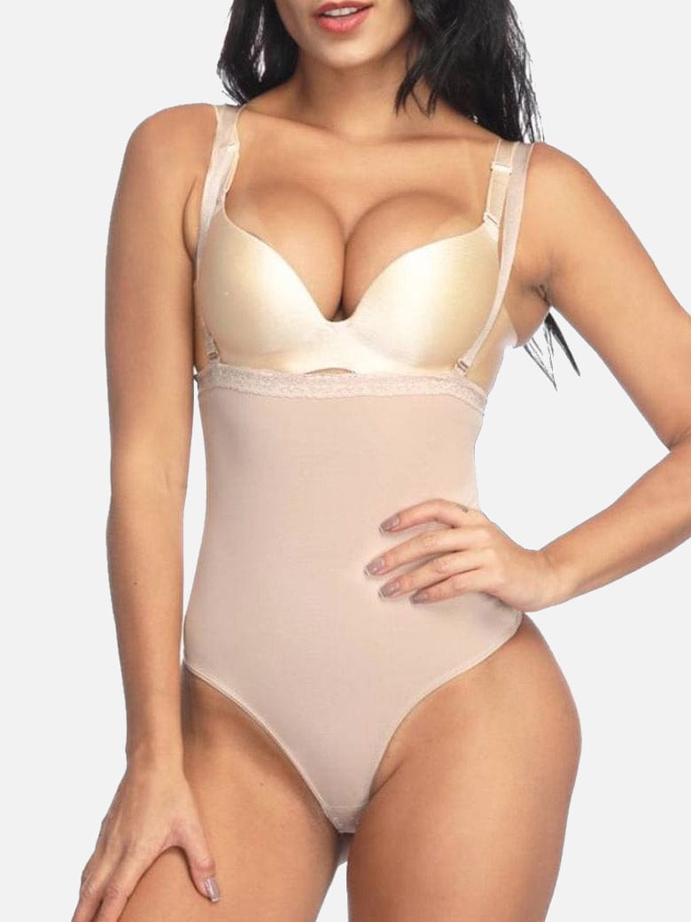 Nude Full Body Shaper with Adjustable Straps for a Flawless Silhouette