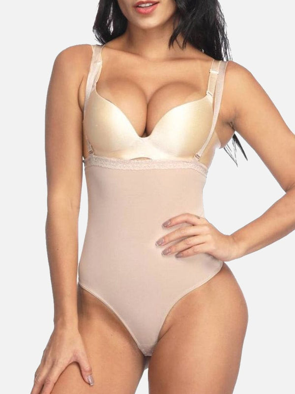 Nude Full Body Shaper with Adjustable Straps for a Flawless Silhouette