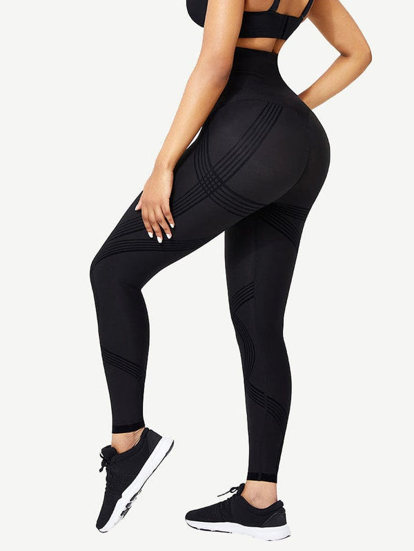Seamless High Waist 3D Print Leggings - Curve Enhancing & Tummy Control