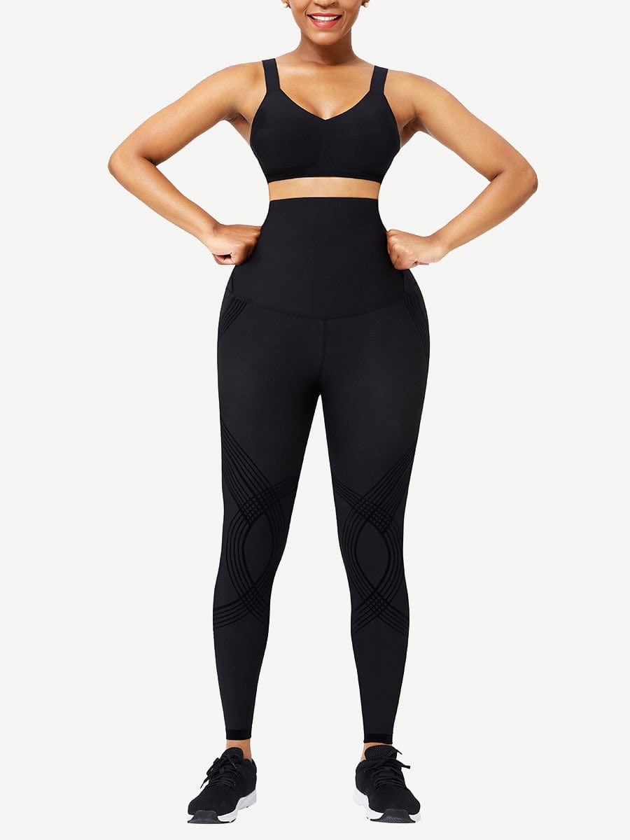Seamless High Waist 3D Print Leggings - Curve Enhancing & Tummy Control