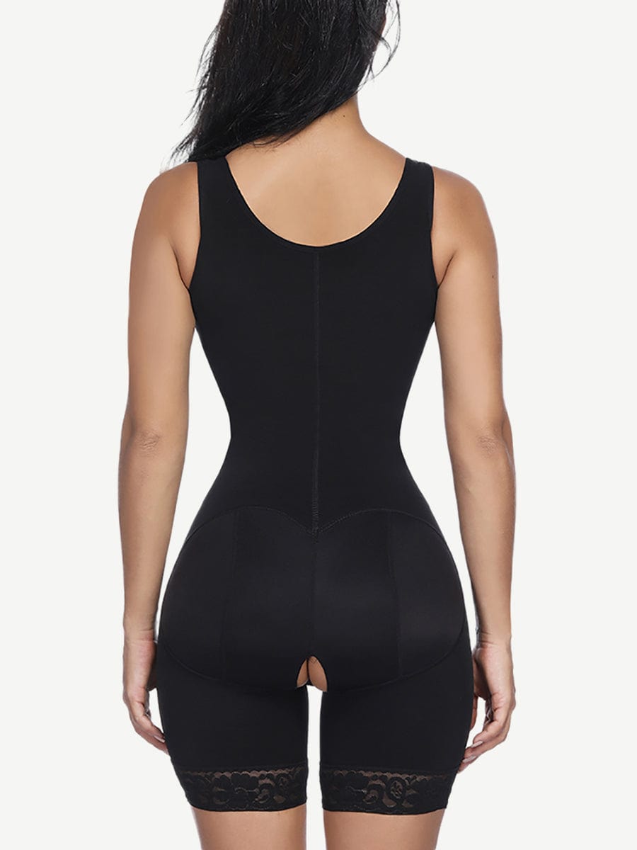 Ultimate Compression Full Body Shaper with Open Crotch & Adjustable Straps