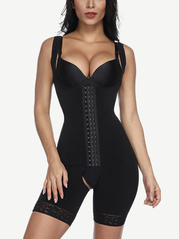 Ultimate Compression Full Body Shaper with Open Crotch & Adjustable Straps
