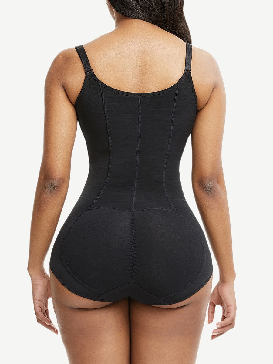 Plus Size Post-Surgery Full Body Shaper with Invisible Zipper and Comfort Fit