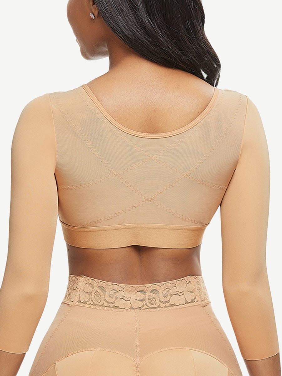 Post-Surgical Slimming Crop Shapewear with 3-Row Hooks