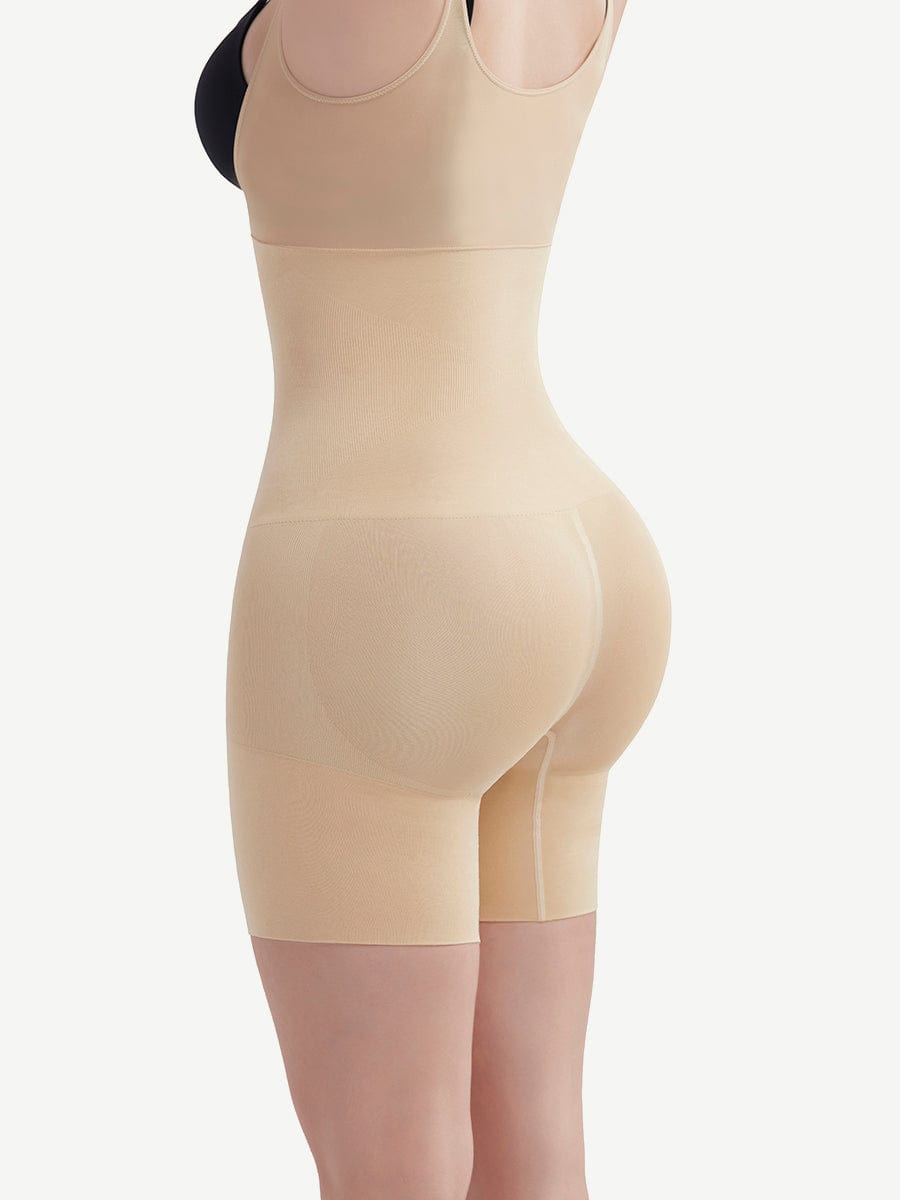 Skin-Friendly Black Full Body Shaper with Adjustable Straps for Secret Slimming