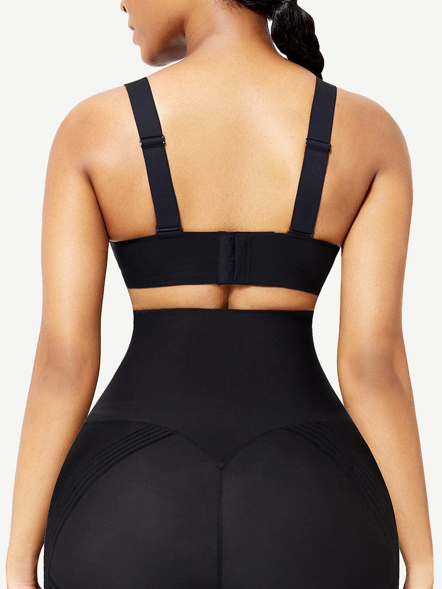 Black Seamless Shapewear Bra with Removable Pads