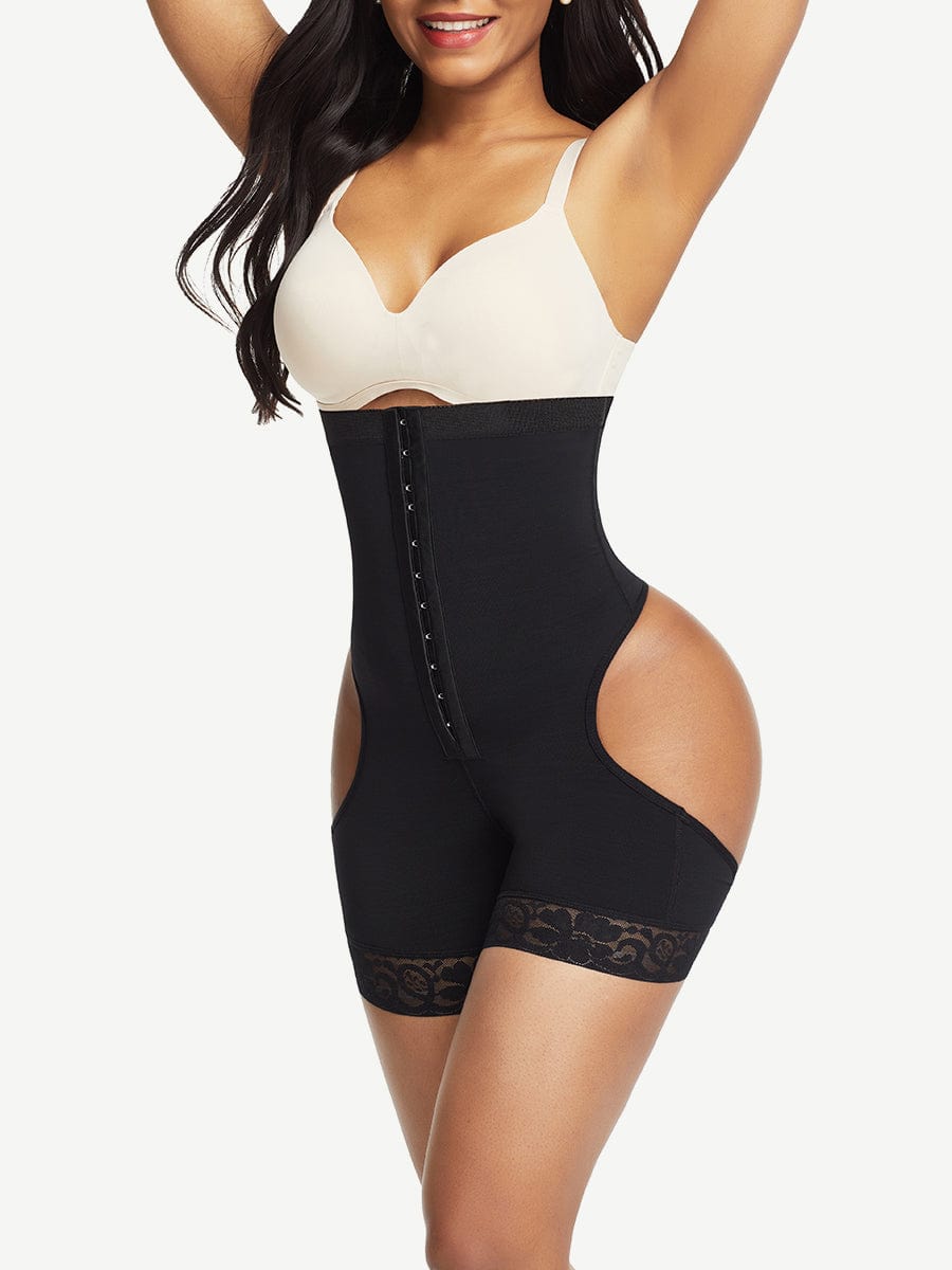 Flawless High-Waist Open Butt Shaping Shorts