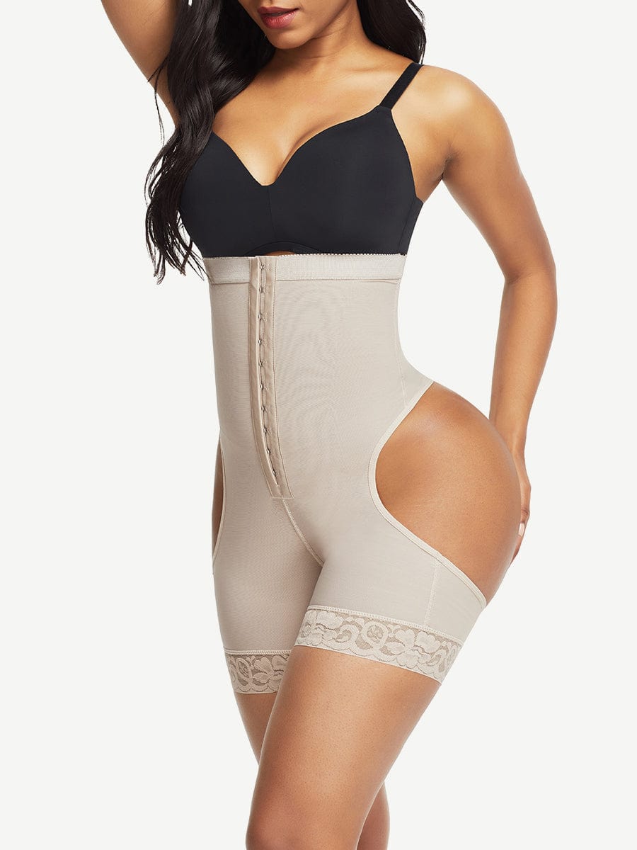 Flawless High-Waist Open Butt Shaping Shorts