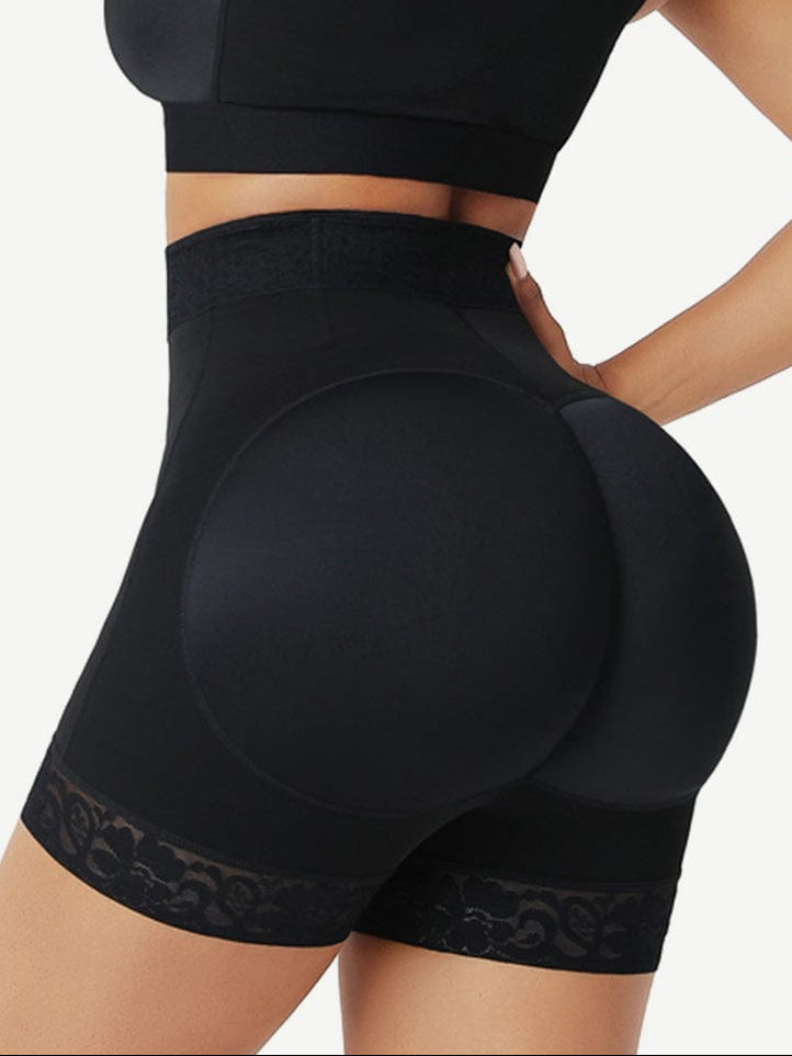 Front Zip High-Waist Butt Lifter Shorts - Curve Creator