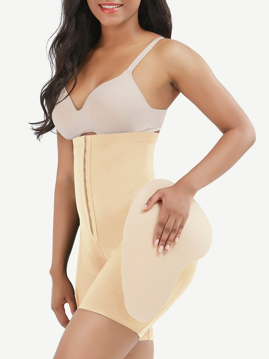 High-Waist Tummy Control Shapewear with Removable Hip Enhancers